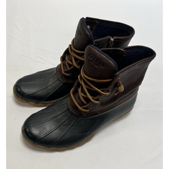 Sperry Top-Sider Women's Duck Boots Size 9.5M Brown Leather Waterproof 🤎 - Picture 1 of 7